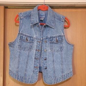 Vintage St John's Bay Denim Vest, Juniors Large